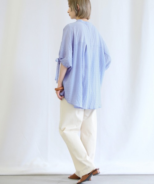 select MOCA（セレクトモカ）の「ドロストスリーブジャガードブラウス（シャツ/ブラウス・レディース・ホワイト/ブラック/ブルー・FREE）」の15枚目の写真