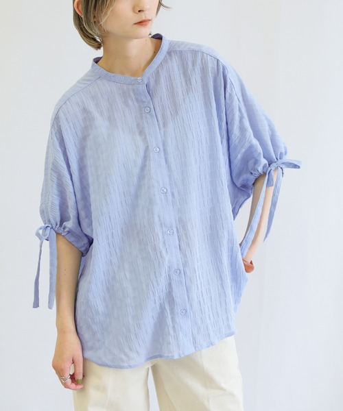 select MOCA（セレクトモカ）の「ドロストスリーブジャガードブラウス（シャツ/ブラウス・レディース・ホワイト/ブラック/ブルー・FREE）」の19枚目の写真