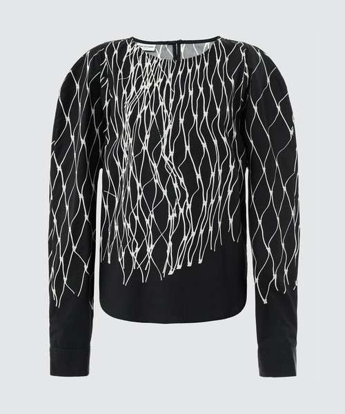 DRIES VAN NOTEN(ドリスヴァンノッテン)の「00900-CALIA 4100 W.W.SHIRT(シャツ/ブラウス・レディース・ブラック/ベージュ系その他・36/34)」の1枚目の写真