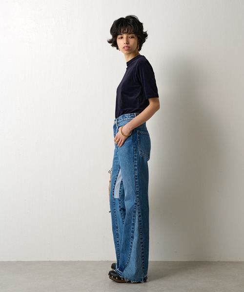Whim Gazette(ウィムガゼット)の「ベロアプルオーバー(Tシャツ/カットソー・レディース・ネイビー/ライトグレー/ホワイト系その他・FREE)」の7枚目の写真