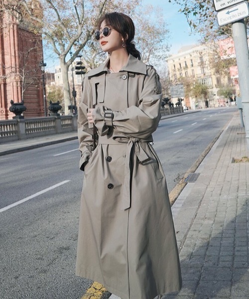 sakishimatokyo(サキシマトーキョー)の「デザイントレンチコート(トレンチコート・レディース・ベージュ/カーキ・FREE)」の5枚目の写真