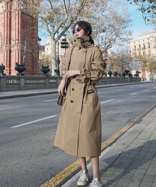 sakishimatokyo(サキシマトーキョー)の「デザイントレンチコート(トレンチコート・レディース・ベージュ/カーキ・FREE)」の7枚目の写真