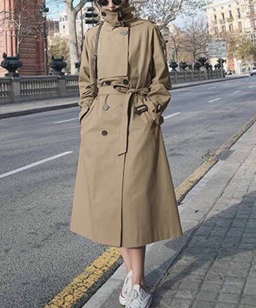 sakishimatokyo(サキシマトーキョー)の「デザイントレンチコート(トレンチコート・レディース・ベージュ/カーキ・FREE)」の8枚目の写真