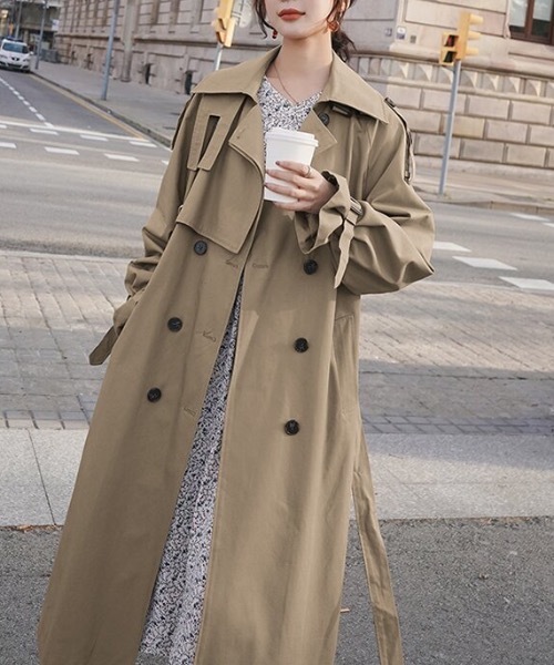 sakishimatokyo(サキシマトーキョー)の「デザイントレンチコート(トレンチコート・レディース・ベージュ/カーキ・FREE)」の9枚目の写真