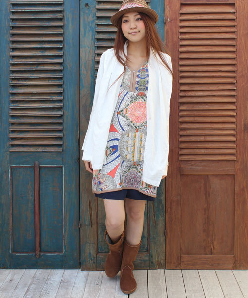 チャイハネ（チャイハネ）の「【チャイハネ】アリカカーディガン（カーディガン/ボレロ・レディース・ホワイト/ネイビー/カーキ・FREE）」の17枚目の写真