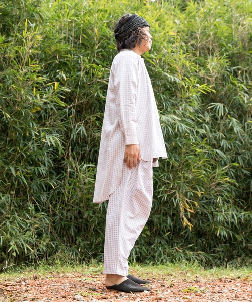 チャイハネ（チャイハネ）の「【チャイハネ】チェクモMEN'Sバンドカラーシャツ（シャツ/ブラウス・メンズ・ブラック/グレー/カーキ・FREE）」の17枚目の写真