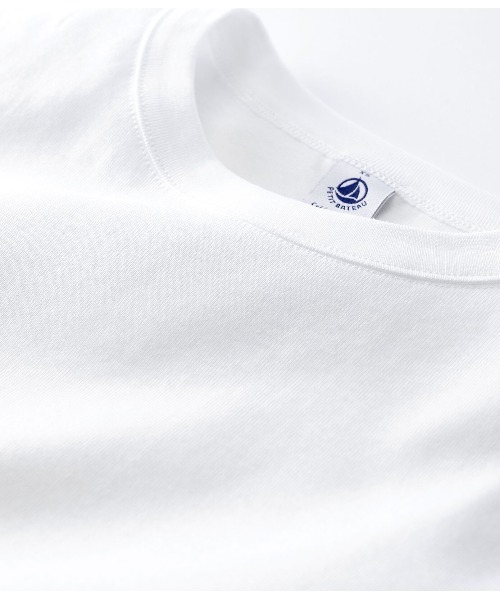 PETIT BATEAU（プチバトー）の「クルーネック半袖Ｔシャツ（Tシャツ/カットソー・レディース・ホワイト・LARGE/XX-SMALL/MEDIUM/X-LARGE/X-SMALL/SMALL）」の4枚目の写真