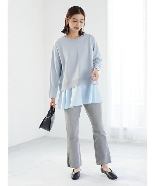 Green　Parks（グリーンパークス）の「スリットストレートGrayパンツ＊（その他パンツ・レディース・グレー・S/M/L）」の14枚目の写真