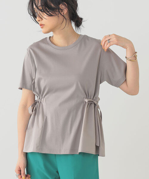 B:MING by BEAMS(ビーミングバイビームス)の「B:MING by BEAMS / サイドリボン コンビ Tシャツ 22SS(Tシャツ/カットソー・レディース・オフホワイト/スミクロ/グレイッシュベージュ/セージグリーン・ONE SIZE)」の15枚目の写真