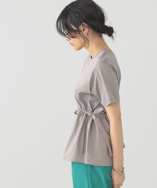 B:MING by BEAMS(ビーミングバイビームス)の「B:MING by BEAMS / サイドリボン コンビ Tシャツ 22SS(Tシャツ/カットソー・レディース・オフホワイト/スミクロ/グレイッシュベージュ/セージグリーン・ONE SIZE)」の17枚目の写真