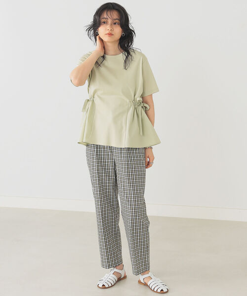 B:MING by BEAMS(ビーミングバイビームス)の「B:MING by BEAMS / サイドリボン コンビ Tシャツ 22SS(Tシャツ/カットソー・レディース・オフホワイト/スミクロ/グレイッシュベージュ/セージグリーン・ONE SIZE)」の20枚目の写真