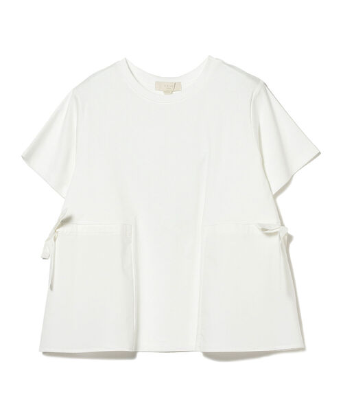 B:MING by BEAMS(ビーミングバイビームス)の「B:MING by BEAMS / サイドリボン コンビ Tシャツ 22SS(Tシャツ/カットソー・レディース・オフホワイト/スミクロ/グレイッシュベージュ/セージグリーン・ONE SIZE)」の22枚目の写真