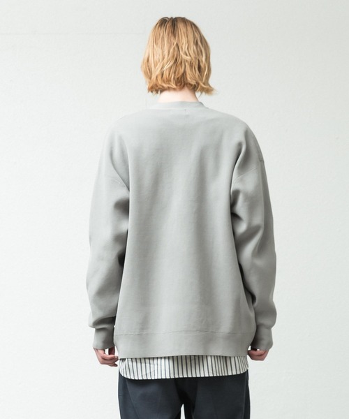 SLICK（スリック）の「エアリブステッチオーバーサイズカーディガン（カーディガン/ボレロ・メンズ・ライトグレー/ブラック/グリーン/レッド・1/2/3）」の14枚目の写真