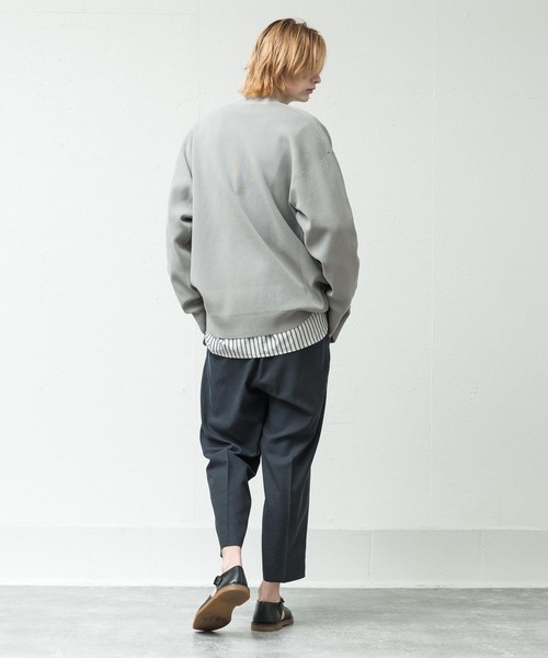 SLICK（スリック）の「エアリブステッチオーバーサイズカーディガン（カーディガン/ボレロ・メンズ・ライトグレー/ブラック/グリーン/レッド・1/2/3）」の18枚目の写真