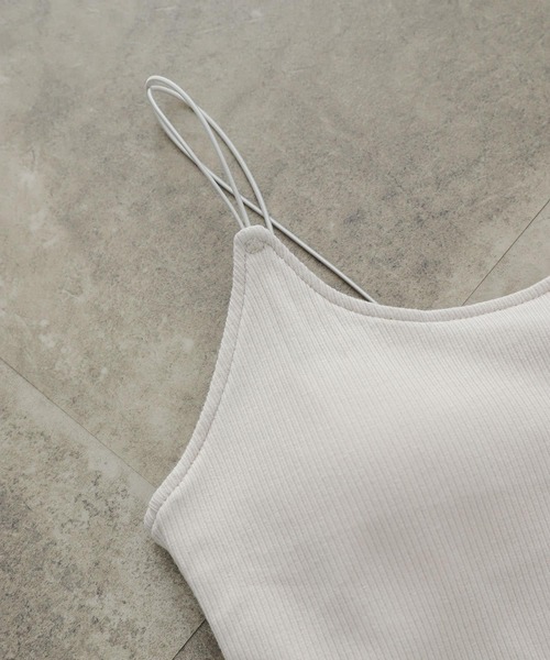 SENSE OF PLACE by URBAN RESEARCH（センスオブプレイスバイアーバンリサーチ）の「ダブルストラップカップツキキャミソール（キャミソール・レディース・イエロー/ブラック/ライトベージュ/ベージュ/ホワイト系その他/ブラウン・ONE）」の9枚目の写真