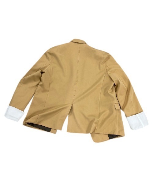 Chikashitsu +（チカシツプラス）の「【Chikashitsu +/チカシツプラス】bi-color double jacket/バイカラー ダブルジャケット（テーラードジャケット・メンズ・スカイブルー/ベージュ・ONE SIZE）」の4枚目の写真