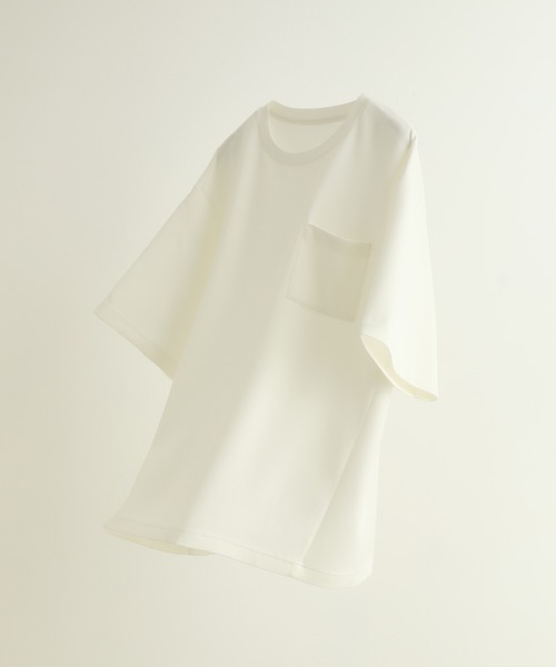 JUNRED（ジュンレッド）の「エアシルケットハーフスリーブTシャツ（Tシャツ/カットソー・メンズ・ホワイト/チャコールグレー/ミント/ブルー・LL/M/L）」の2枚目の写真