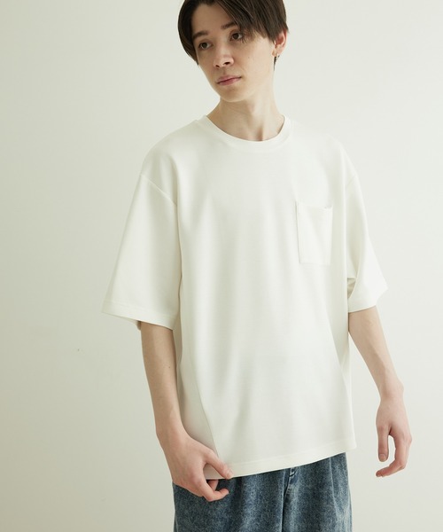 JUNRED（ジュンレッド）の「エアシルケットハーフスリーブTシャツ（Tシャツ/カットソー・メンズ・ホワイト/チャコールグレー/ミント/ブルー・LL/M/L）」の11枚目の写真