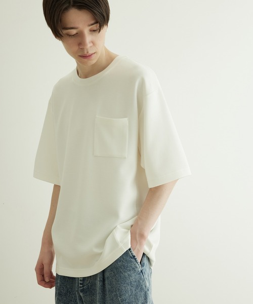 JUNRED（ジュンレッド）の「エアシルケットハーフスリーブTシャツ（Tシャツ/カットソー・メンズ・ホワイト/チャコールグレー/ミント/ブルー・LL/M/L）」の12枚目の写真