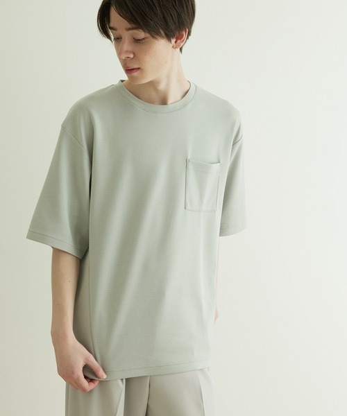 JUNRED（ジュンレッド）の「エアシルケットハーフスリーブTシャツ（Tシャツ/カットソー・メンズ・ホワイト/チャコールグレー/ミント/ブルー・LL/M/L）」の13枚目の写真