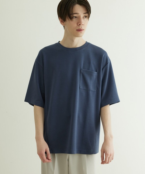 JUNRED（ジュンレッド）の「エアシルケットハーフスリーブTシャツ（Tシャツ/カットソー・メンズ・ホワイト/チャコールグレー/ミント/ブルー・LL/M/L）」の15枚目の写真