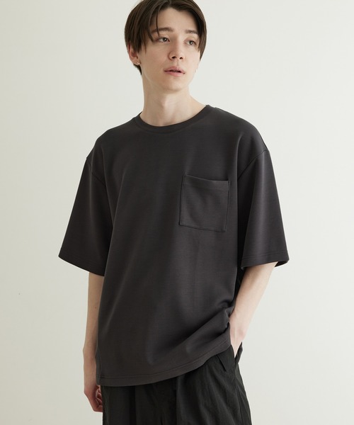 JUNRED（ジュンレッド）の「エアシルケットハーフスリーブTシャツ（Tシャツ/カットソー・メンズ・ホワイト/チャコールグレー/ミント/ブルー・LL/M/L）」の5枚目の写真