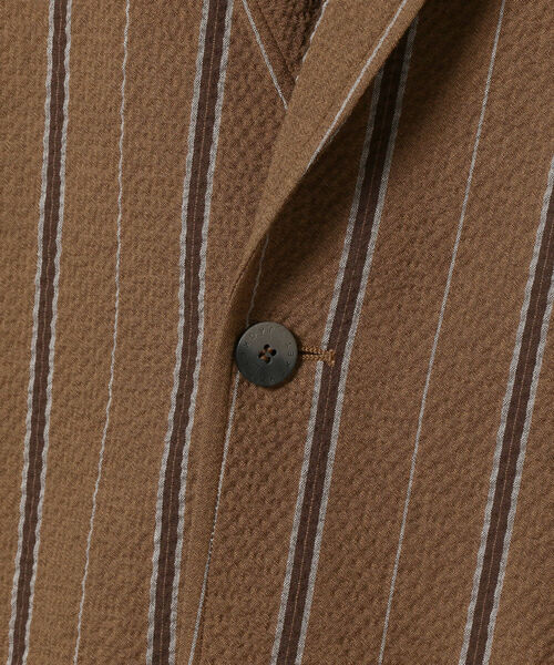 T-JACKET（ティージャケット）の「T-JACKET / シアサッカー ストライプ ジャケット（その他アウター・メンズ・ブラウン・MEDIUM/SMALL）」の3枚目の写真