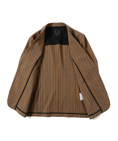 T-JACKET（ティージャケット）の「T-JACKET / シアサッカー ストライプ ジャケット（その他アウター・メンズ・ブラウン・MEDIUM/SMALL）」の5枚目の写真