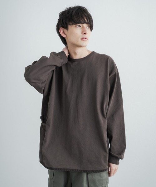 KRIFF MAYER（クリフメイヤー）の「KRIFF MAYER クリフメイヤー オーバーサイズ 接触冷感 ロングTシャツ（Tシャツ/カットソー・メンズ・チャコール/ベージュ/レッド/イエロー/グリーン・M/L/XL）」の18枚目の写真