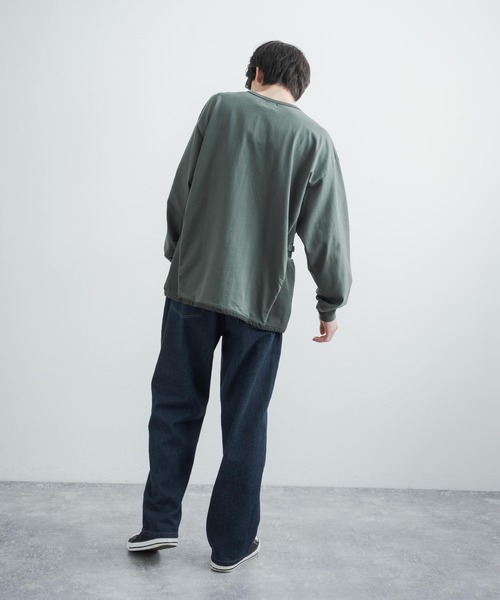 KRIFF MAYER（クリフメイヤー）の「KRIFF MAYER クリフメイヤー オーバーサイズ 接触冷感 ロングTシャツ（Tシャツ/カットソー・メンズ・チャコール/ベージュ/レッド/イエロー/グリーン・M/L/XL）」の11枚目の写真