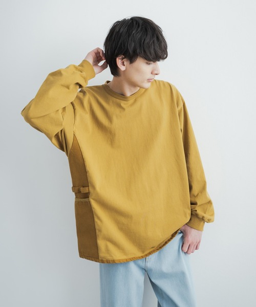 KRIFF MAYER（クリフメイヤー）の「KRIFF MAYER クリフメイヤー オーバーサイズ 接触冷感 ロングTシャツ（Tシャツ/カットソー・メンズ・チャコール/ベージュ/レッド/イエロー/グリーン・M/L/XL）」の15枚目の写真