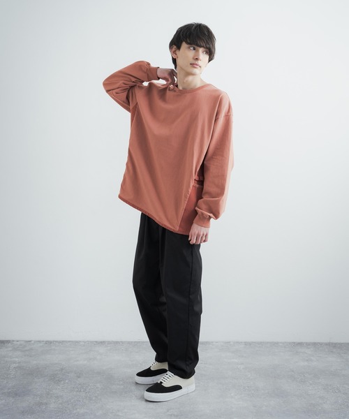 KRIFF MAYER（クリフメイヤー）の「KRIFF MAYER クリフメイヤー オーバーサイズ 接触冷感 ロングTシャツ（Tシャツ/カットソー・メンズ・チャコール/ベージュ/レッド/イエロー/グリーン・M/L/XL）」の7枚目の写真