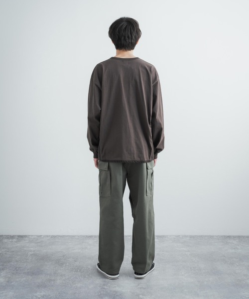 KRIFF MAYER（クリフメイヤー）の「KRIFF MAYER クリフメイヤー オーバーサイズ 接触冷感 ロングTシャツ（Tシャツ/カットソー・メンズ・チャコール/ベージュ/レッド/イエロー/グリーン・M/L/XL）」の22枚目の写真