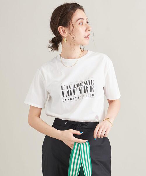 BEAUTY&YOUTH UNITED ARROWS（ビューティーアンドユースユナイテッドアローズ）の「BY コットン天竺 プリント Tシャツ -ウォッシャブル-（Tシャツ/カットソー・レディース・ホワイト/ライトブルー/ダークグレー・FREE）」の7枚目の写真