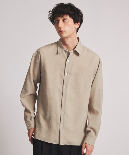 UNITED TOKYO（ユナイテッドトウキョウ）の「ドライタッチリネンライクLSシャツ（シャツ/ブラウス・メンズ・ホワイト/ブラック/ベージュ/ブルー/タン/グレー・1/2/3）」の5枚目の写真