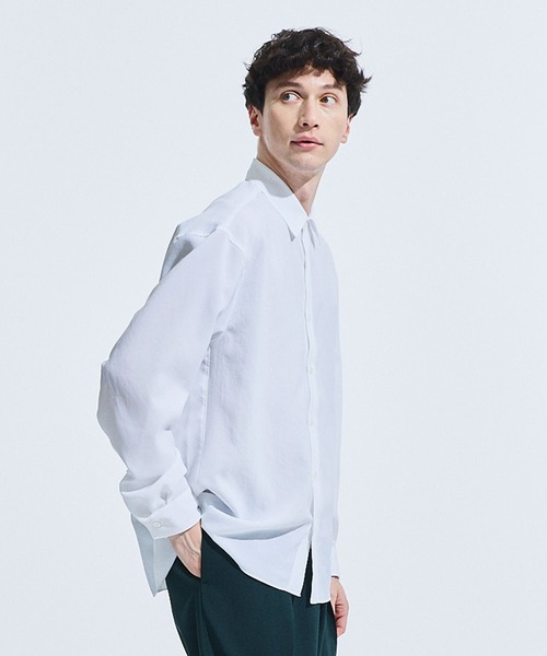 UNITED TOKYO（ユナイテッドトウキョウ）の「ドライタッチリネンライクLSシャツ（シャツ/ブラウス・メンズ・ホワイト/ブラック/ベージュ/ブルー/タン/グレー・1/2/3）」の9枚目の写真