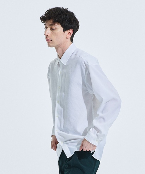 UNITED TOKYO（ユナイテッドトウキョウ）の「ドライタッチリネンライクLSシャツ（シャツ/ブラウス・メンズ・ホワイト/ブラック/ベージュ/ブルー/タン/グレー・1/2/3）」の10枚目の写真