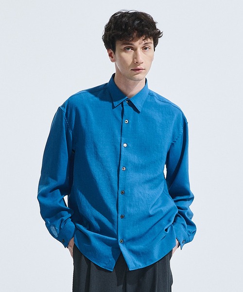 UNITED TOKYO（ユナイテッドトウキョウ）の「ドライタッチリネンライクLSシャツ（シャツ/ブラウス・メンズ・ホワイト/ブラック/ベージュ/ブルー/タン/グレー・1/2/3）」の18枚目の写真