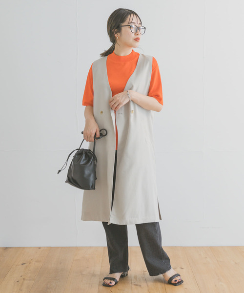 ITEMS URBANRESEARCH（アイテムズ アーバンリサーチ）の「ソウバリハンソデニット（ニット/セーター・レディース・ブラック/ブラウン/オフホワイト/グリーン/オレンジ/モカ・FREE）」の13枚目の写真