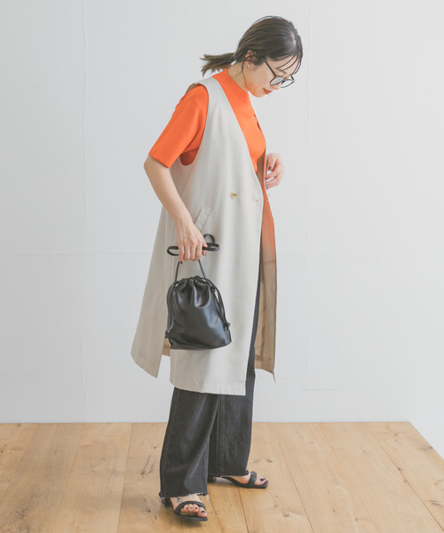 ITEMS URBANRESEARCH（アイテムズ アーバンリサーチ）の「ソウバリハンソデニット（ニット/セーター・レディース・ブラック/ブラウン/オフホワイト/グリーン/オレンジ/モカ・FREE）」の14枚目の写真