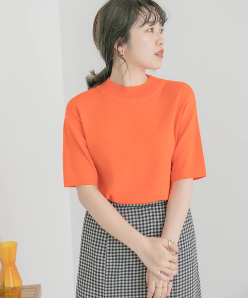 ITEMS URBANRESEARCH（アイテムズ アーバンリサーチ）の「ソウバリハンソデニット（ニット/セーター・レディース・ブラック/ブラウン/オフホワイト/グリーン/オレンジ/モカ・FREE）」の16枚目の写真