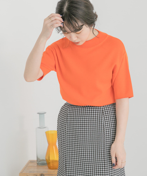 ITEMS URBANRESEARCH（アイテムズ アーバンリサーチ）の「ソウバリハンソデニット（ニット/セーター・レディース・ブラック/ブラウン/オフホワイト/グリーン/オレンジ/モカ・FREE）」の17枚目の写真