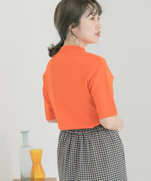 ITEMS URBANRESEARCH（アイテムズ アーバンリサーチ）の「ソウバリハンソデニット（ニット/セーター・レディース・ブラック/ブラウン/オフホワイト/グリーン/オレンジ/モカ・FREE）」の19枚目の写真