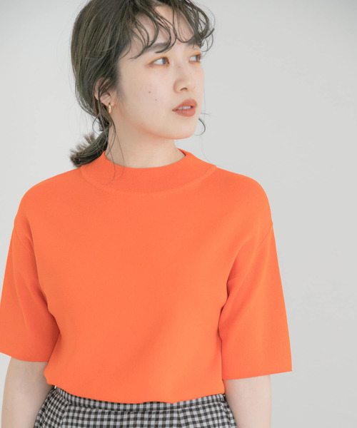 ITEMS URBANRESEARCH（アイテムズ アーバンリサーチ）の「ソウバリハンソデニット（ニット/セーター・レディース・ブラック/ブラウン/オフホワイト/グリーン/オレンジ/モカ・FREE）」の21枚目の写真