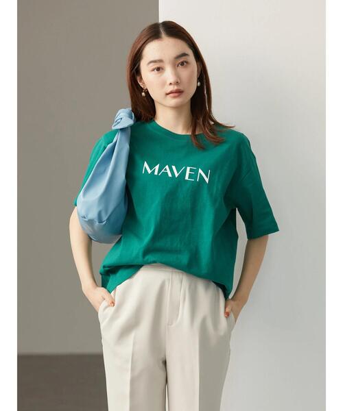 AMERICAN HOLIC(アメリカンホリック)の「ロゴカット半袖プルオーバー(Tシャツ/カットソー・レディース・オフホワイト/グリーン/ネイビー/アイボリー・L/M)」の7枚目の写真