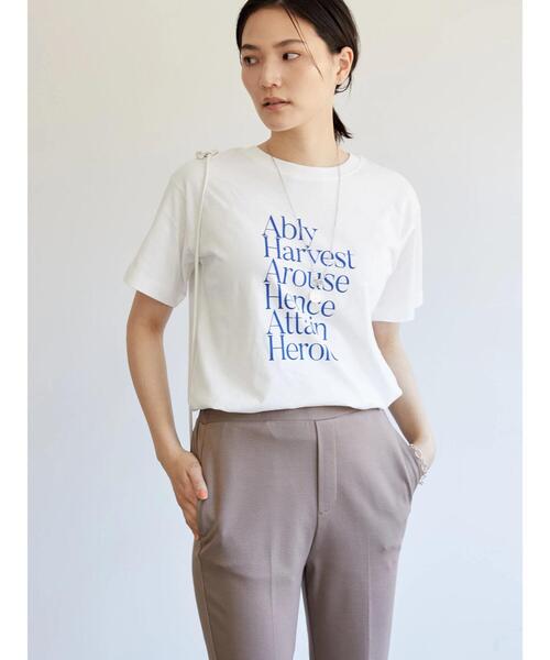 AMERICAN HOLIC(アメリカンホリック)の「ロゴカット半袖プルオーバー(Tシャツ/カットソー・レディース・オフホワイト/グリーン/ネイビー/アイボリー・L/M)」の9枚目の写真