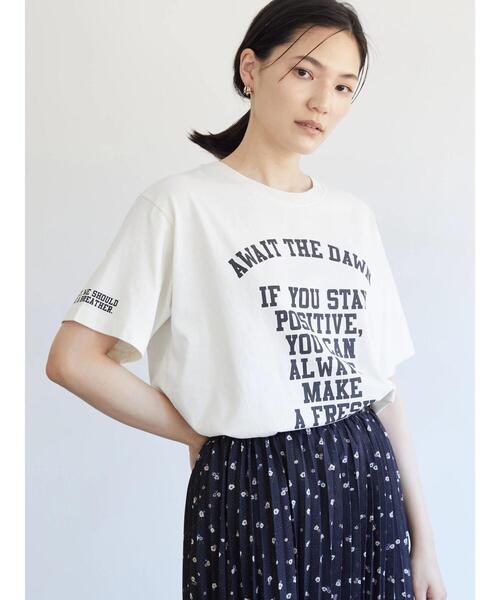 AMERICAN HOLIC(アメリカンホリック)の「ロゴカット半袖プルオーバー(Tシャツ/カットソー・レディース・オフホワイト/グリーン/ネイビー/アイボリー・L/M)」の12枚目の写真