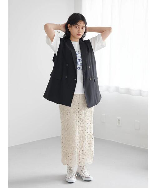 AMERICAN HOLIC(アメリカンホリック)の「ロゴカット半袖プルオーバー(Tシャツ/カットソー・レディース・オフホワイト/グリーン/ネイビー/アイボリー・L/M)」の19枚目の写真