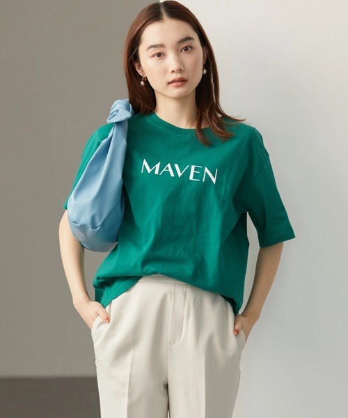 AMERICAN HOLIC(アメリカンホリック)の「ロゴカット半袖プルオーバー(Tシャツ/カットソー・レディース・オフホワイト/グリーン/ネイビー/アイボリー・L/M)」の4枚目の写真