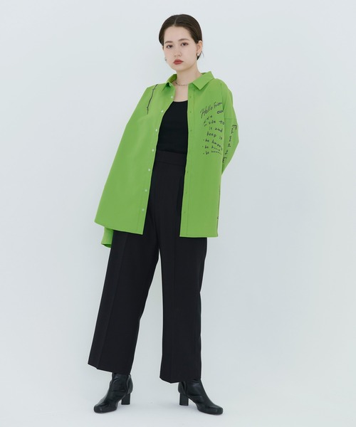 TINA:JOJUN(ティーナジョジュン)の「ユニセックス プリントシャツ TINA:JOJUN(シャツ/ブラウス・レディース・クリアブラウン/グリーン・M)」の16枚目の写真